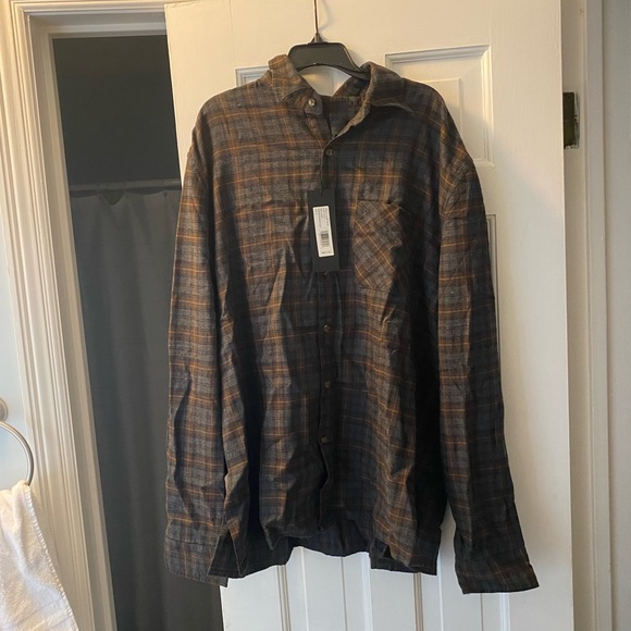 Nili Lotan Other - Nili Lotan XL Men’s Plaid Button Up Light Flannel Shirt NWOT